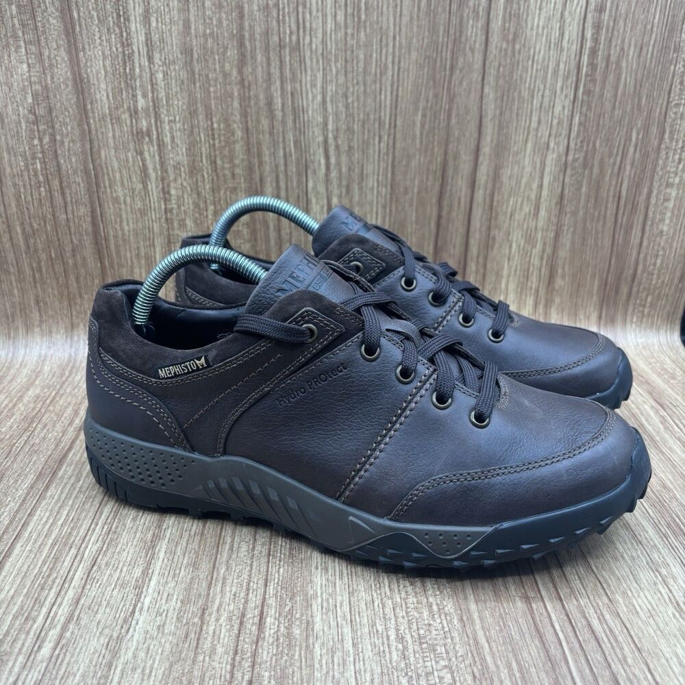 Mephisto Fabiano Hydro Protect Brown Leather Men’s Size 9.5 Lace‎ Up Sneakers